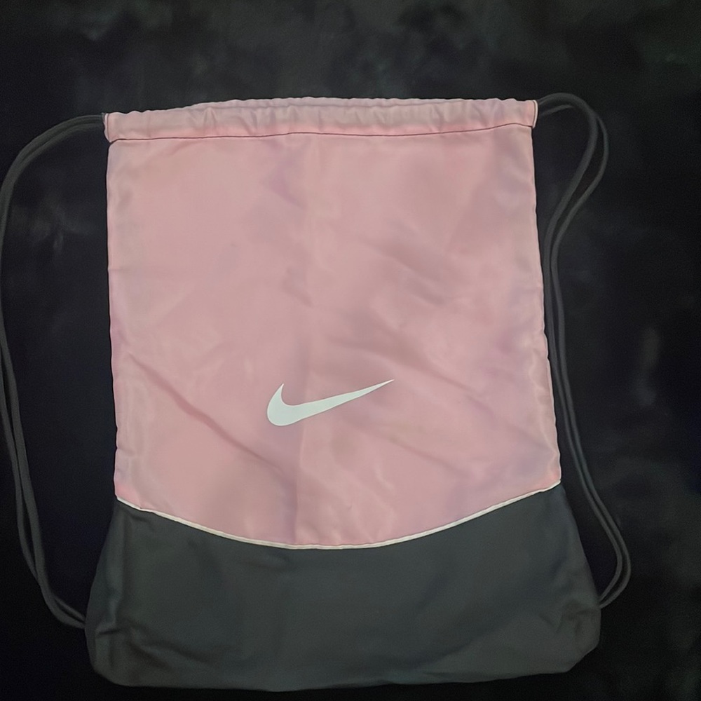 Nike Black and Pink Gym Bag